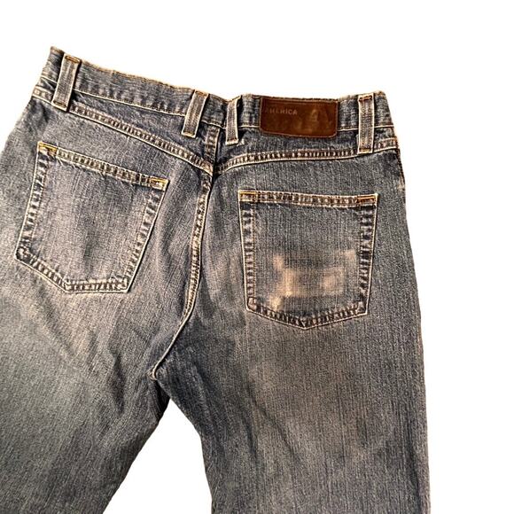 Vintage Perry Ellis America, Distressed Wash Baggy Wide Leg Jeans, Size: 34x30 - Picture 9 of 10